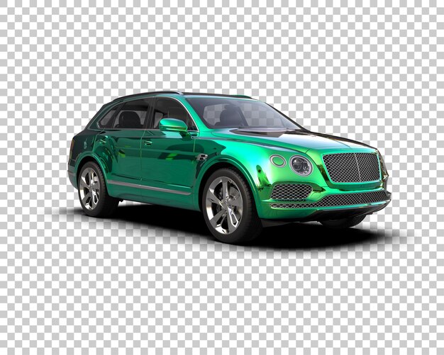 Realista SUV aislado en el fondo ilustración de renderización 3D