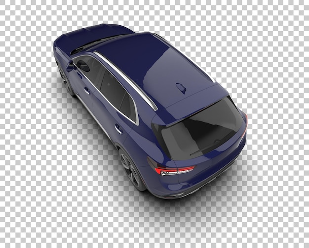 Realista SUV aislado en el fondo ilustración de renderización 3D
