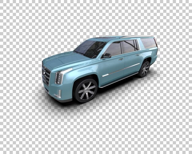 Realista SUV aislado en el fondo ilustración de renderización 3D