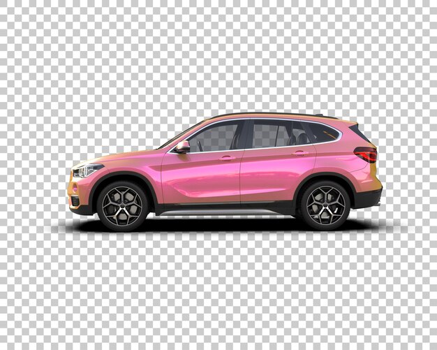 Realista SUV aislado en el fondo ilustración de renderización 3D