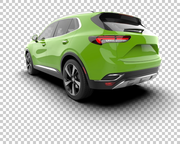 Realista SUV aislado en el fondo ilustración de renderización 3D