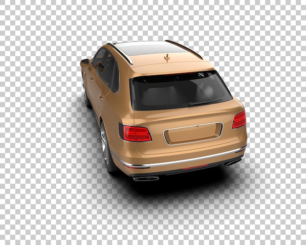 Realista SUV aislado en el fondo ilustración de renderización 3D