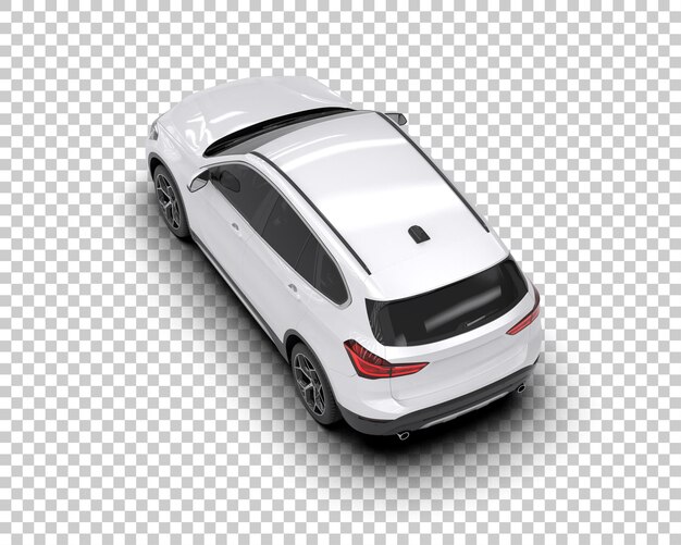 Realista SUV aislado en el fondo ilustración de renderización 3D