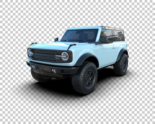 Realista SUV aislado en el fondo ilustración de renderización 3D