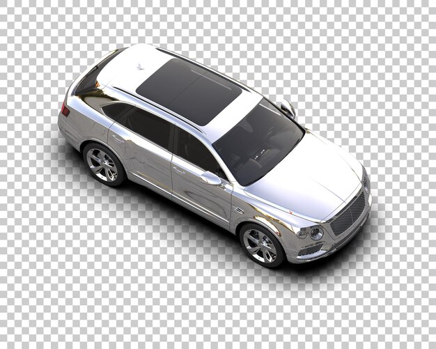 Realista SUV aislado en el fondo ilustración de renderización 3D