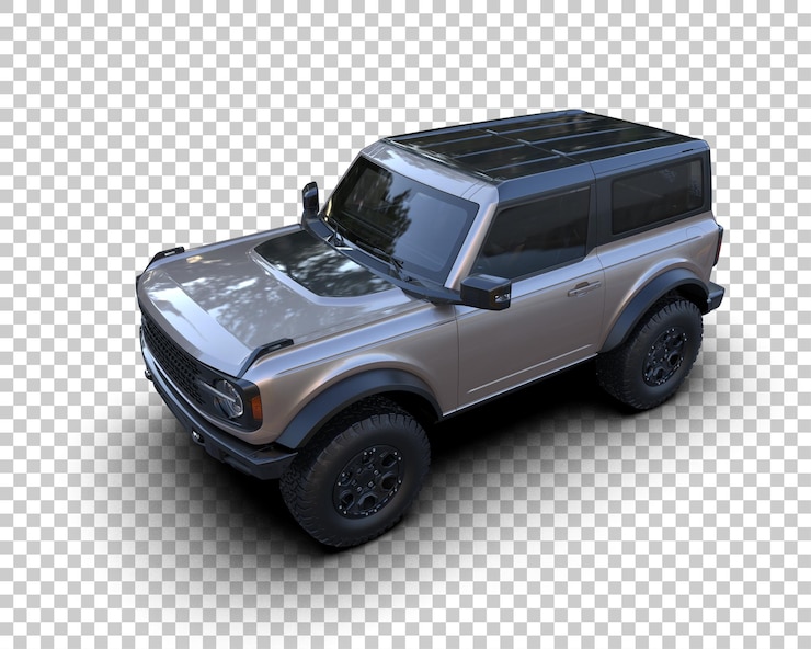 PSD realista suv aislado en el fondo ilustración de renderización 3d