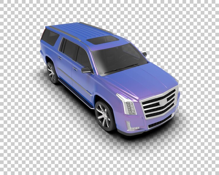 PSD realista suv aislado en el fondo ilustración de renderización 3d