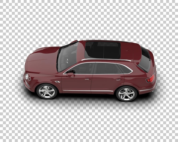 Realista SUV aislado en el fondo ilustración de renderización 3D