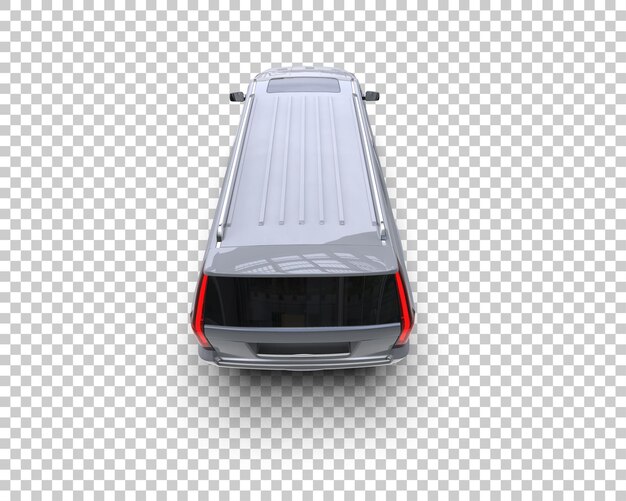 Realista SUV aislado en el fondo ilustración de renderización 3D