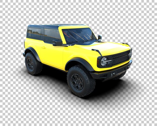 Realista SUV aislado en el fondo ilustración de renderización 3D