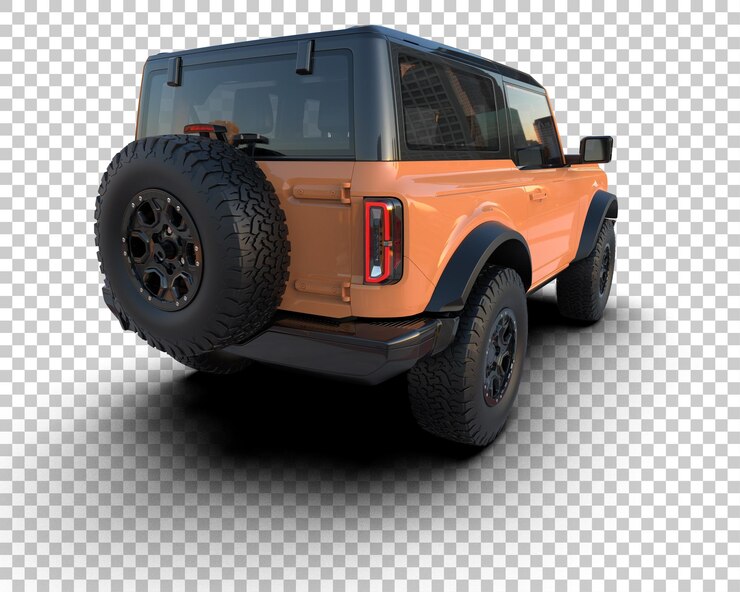 PSD realista suv aislado en el fondo ilustración de renderización 3d