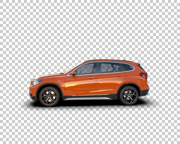 Realista SUV aislado en el fondo ilustración de renderización 3D