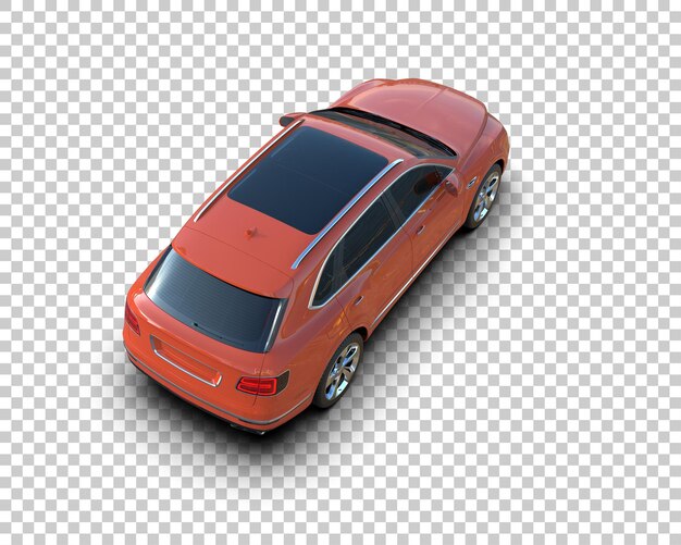 Realista SUV aislado en el fondo ilustración de renderización 3D