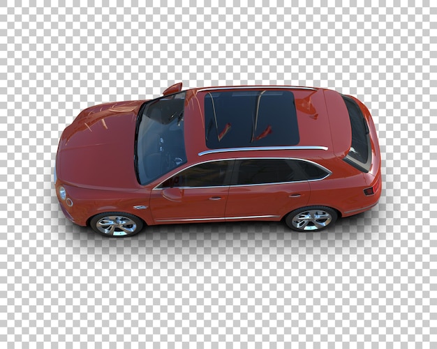 Realista SUV aislado en el fondo ilustración de renderización 3D