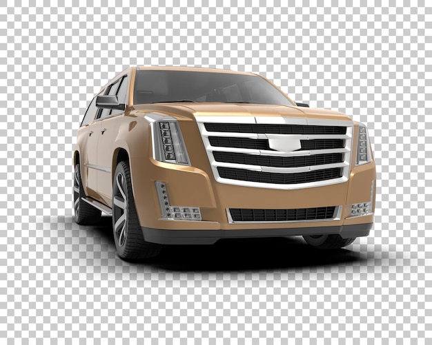 Realista SUV aislado en el fondo ilustración de renderización 3D