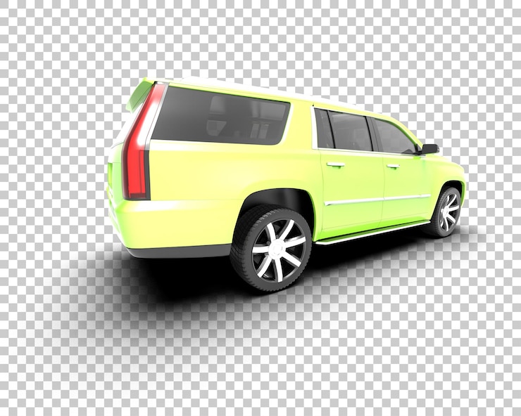 PSD realista suv aislado en el fondo ilustración de renderización 3d
