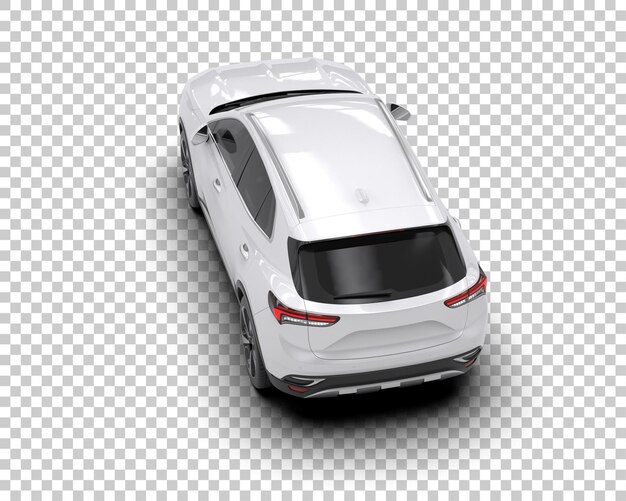 Realista SUV aislado en el fondo ilustración de renderización 3D