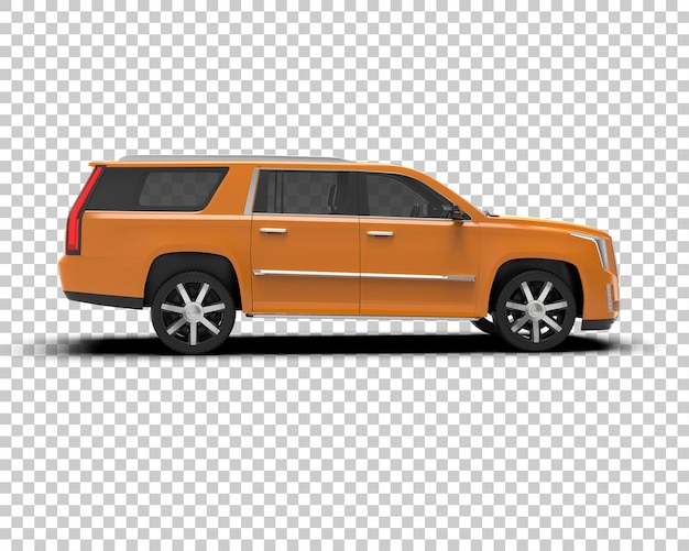 Realista SUV aislado en el fondo ilustración de renderización 3D