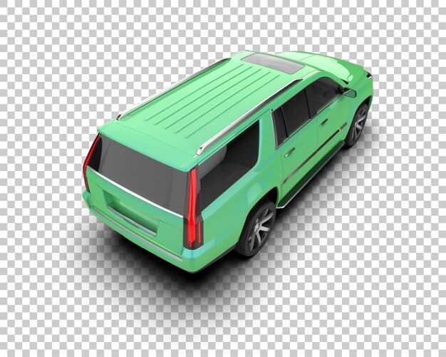 Realista SUV aislado en el fondo ilustración de renderización 3D