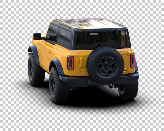Realista SUV aislado en el fondo ilustración de renderización 3D