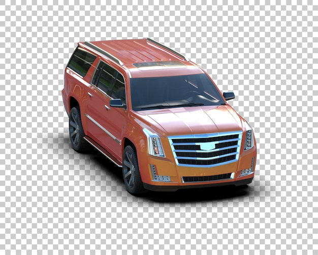 Realista SUV aislado en el fondo ilustración de renderización 3D