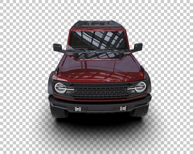 Realista SUV aislado en el fondo ilustración de renderización 3D