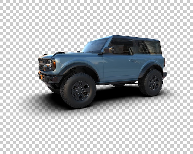 Realista SUV aislado en el fondo ilustración de renderización 3D