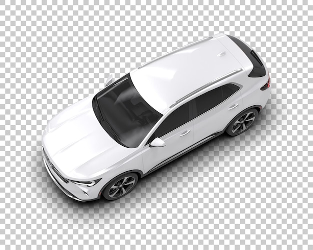 Realista SUV aislado en el fondo ilustración de renderización 3D