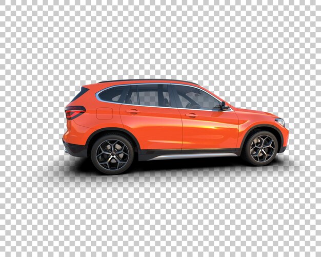 Realista SUV aislado en el fondo ilustración de renderización 3D