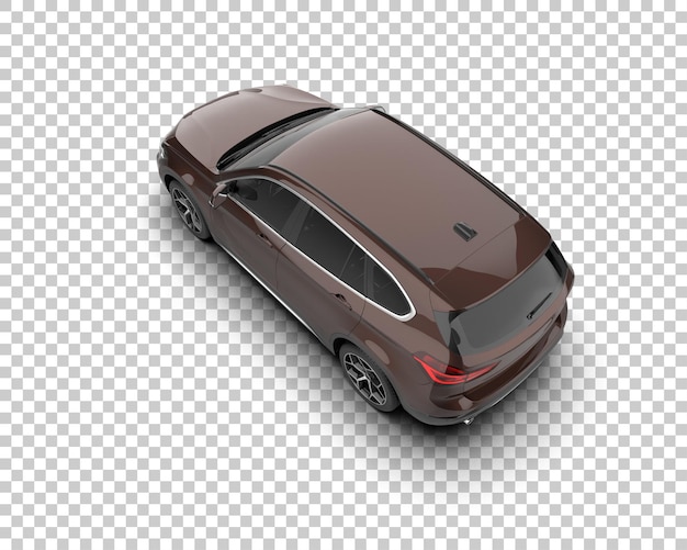 Realista SUV aislado en el fondo ilustración de renderización 3D