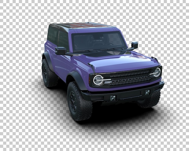Realista SUV aislado en el fondo ilustración de renderización 3D