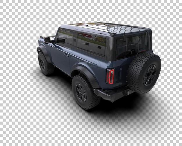 Realista SUV aislado en el fondo ilustración de renderización 3D