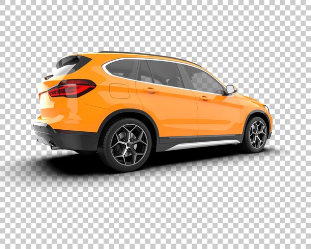 Realista SUV aislado en el fondo ilustración de renderización 3D