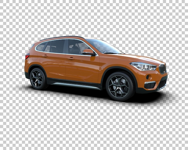 Realista SUV aislado en el fondo ilustración de renderización 3D
