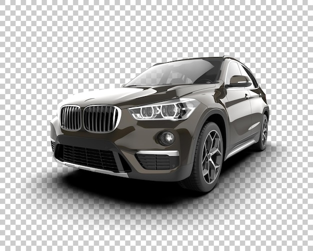 Realista SUV aislado en el fondo ilustración de renderización 3D