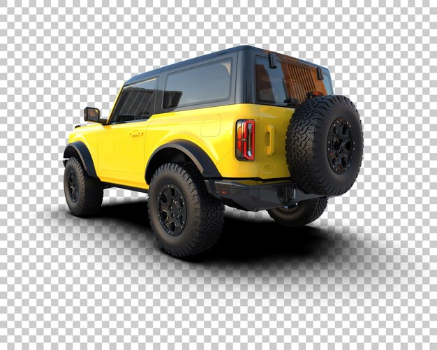 Realista SUV aislado en el fondo ilustración de renderización 3D