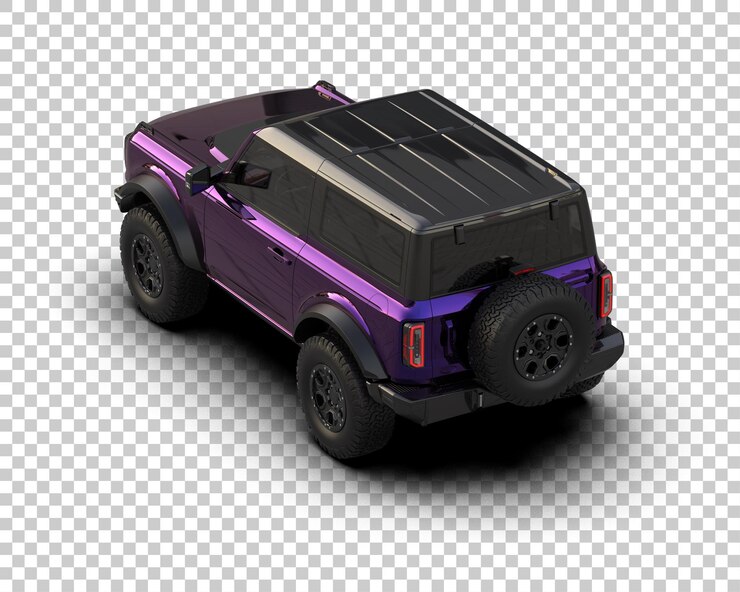 PSD realista suv aislado en el fondo ilustración de renderización 3d