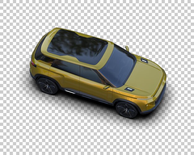 Realista SUV aislado en el fondo ilustración de renderización 3D