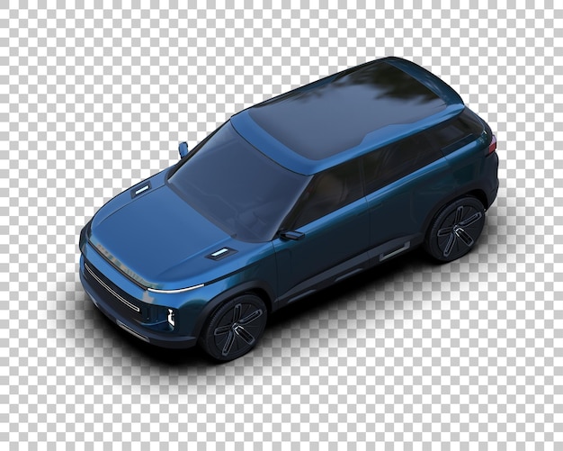 Realista SUV aislado en el fondo ilustración de renderización 3D