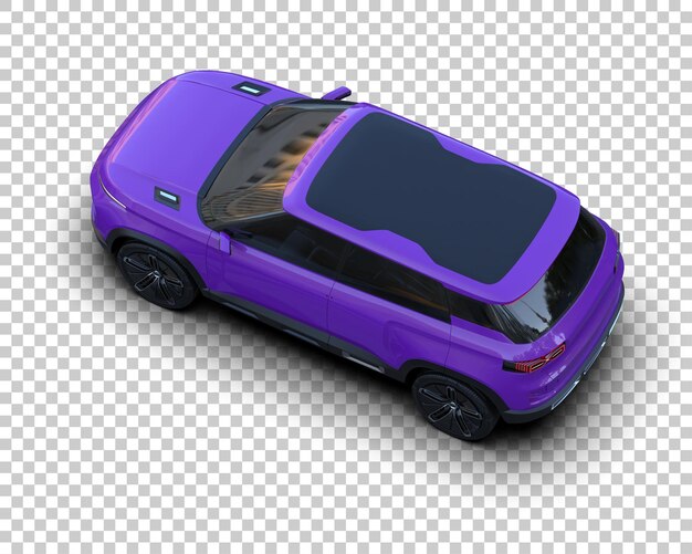 Realista SUV aislado en el fondo ilustración de renderización 3D