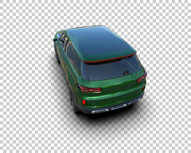 Realista SUV aislado en el fondo ilustración de renderización 3D