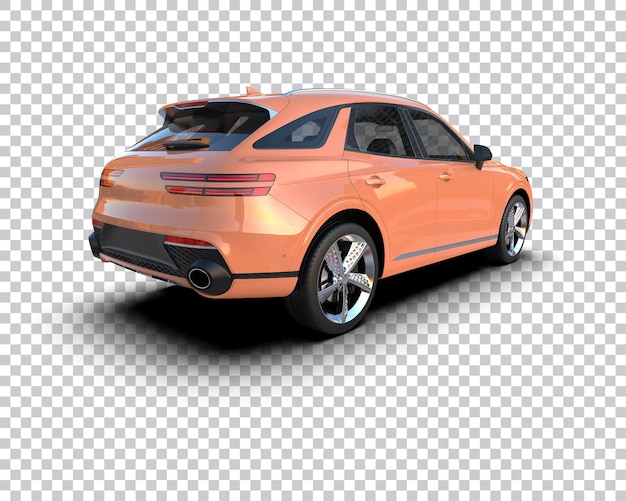 Realista SUV aislado en el fondo ilustración de renderización 3D