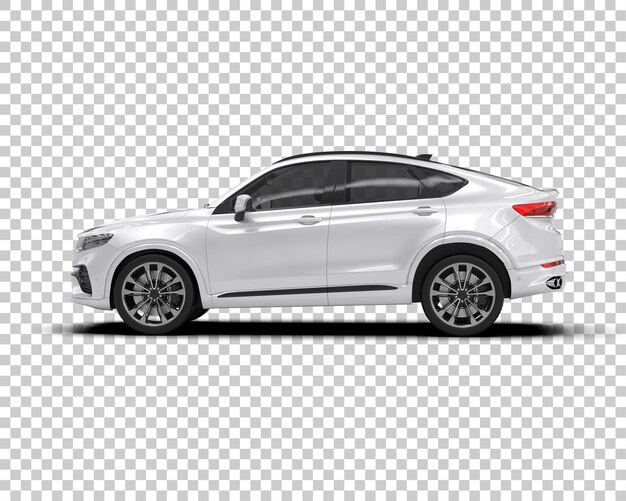 Realista SUV aislado en el fondo ilustración de renderización 3D