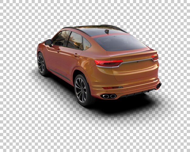 Realista SUV aislado en el fondo ilustración de renderización 3D