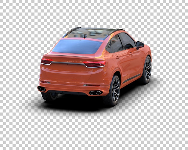 Realista SUV aislado en el fondo ilustración de renderización 3D