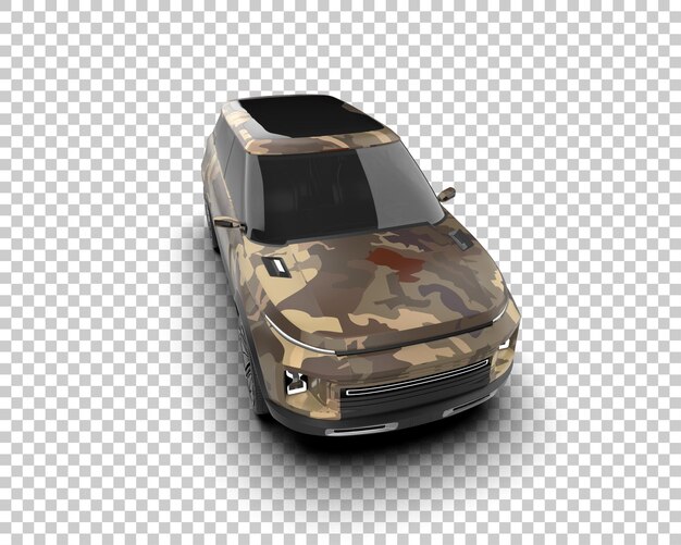 Realista SUV aislado en el fondo ilustración de renderización 3D