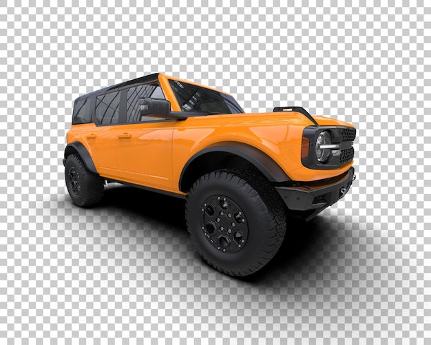 Realista SUV aislado en el fondo ilustración de renderización 3D