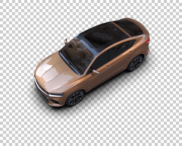 Realista SUV aislado en el fondo ilustración de renderización 3D