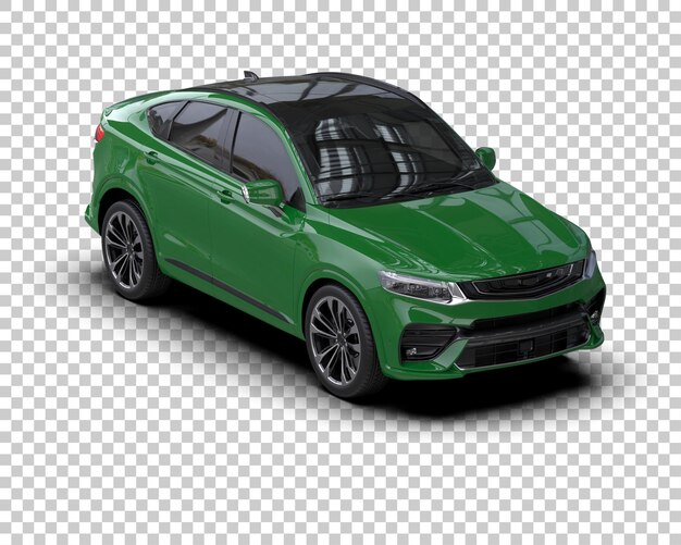 Realista SUV aislado en el fondo ilustración de renderización 3D