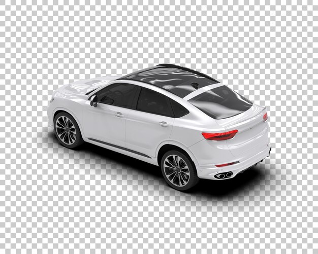 Realista SUV aislado en el fondo ilustración de renderización 3D
